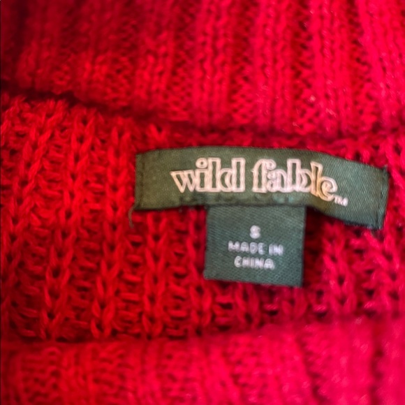 Wild Fable Red Ribbed Sweater - Picture 2 of 3